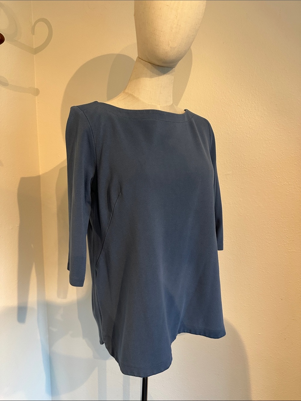 J. Jill Slate Blue Boatneck Long Sleeve Top
